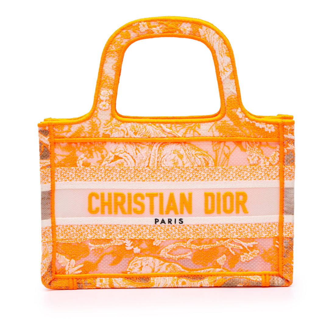 Dior Mini Toile brodé Dioriviera Toile De Jouy Book Cabas
