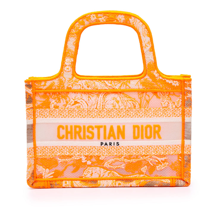 Dior Mini Toile brodé Dioriviera Toile De Jouy Book Cabas