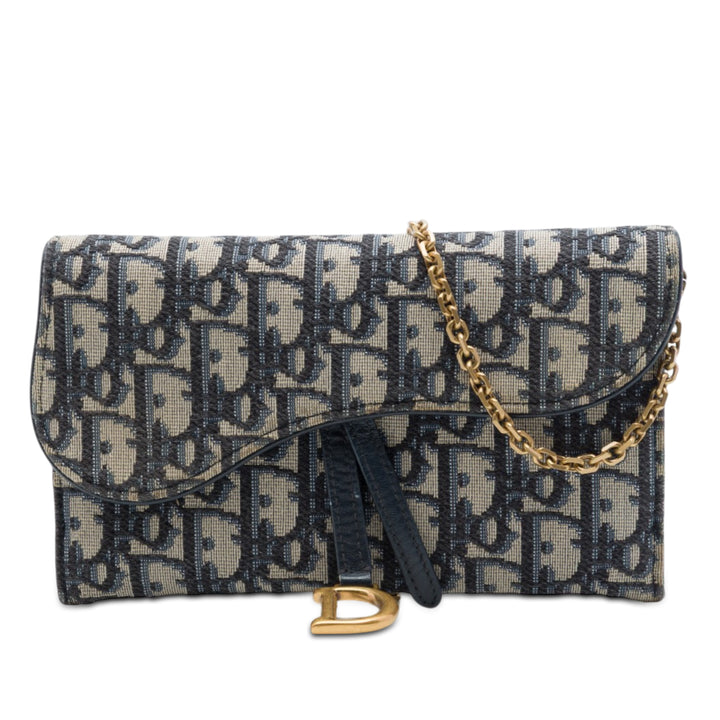 Dior Saddle Wallet on Chain Toile Oblique