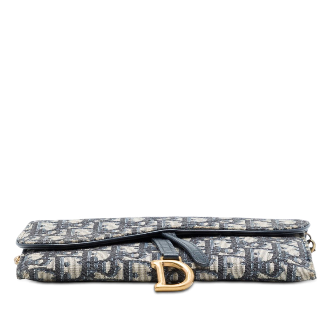 Dior Saddle Wallet on Chain Toile Oblique