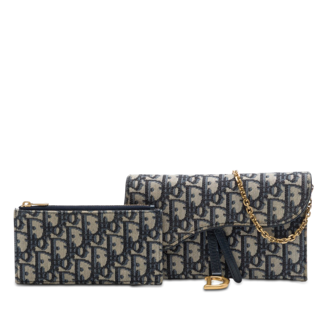 Dior Saddle Wallet on Chain Toile Oblique