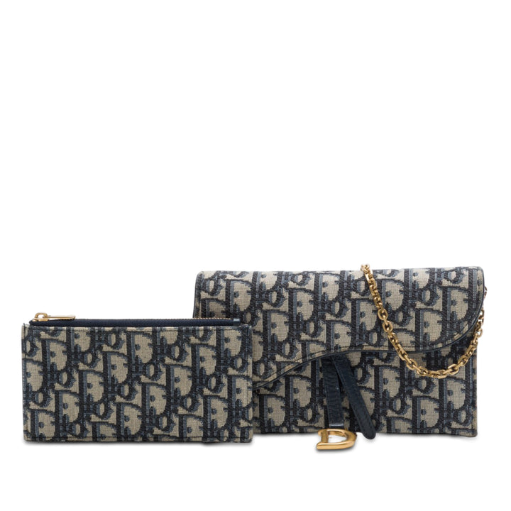 Dior Saddle Wallet on Chain Toile Oblique