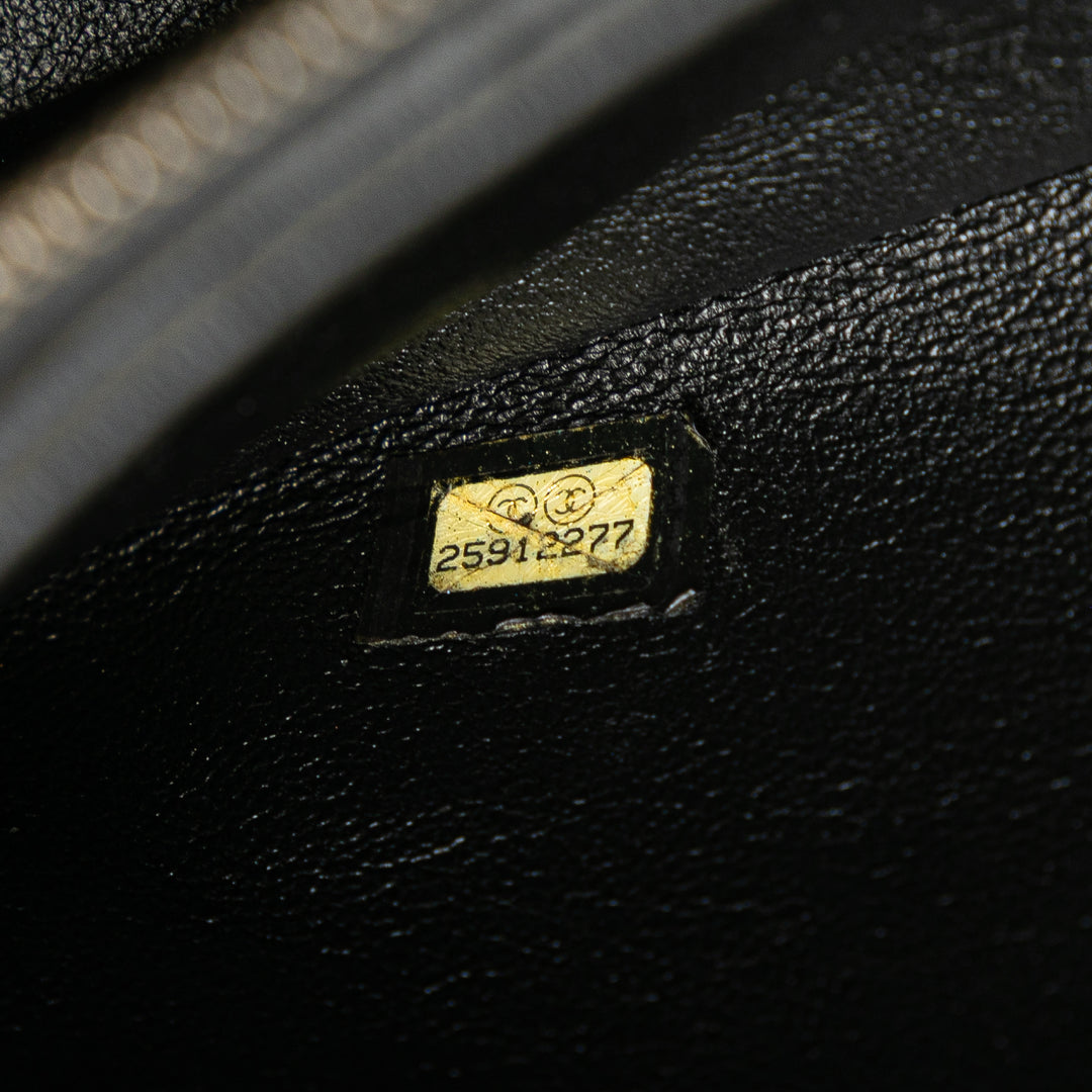 Chanel Small Chevron Cuir d’agneau Stitched Envelope Flap Noir
