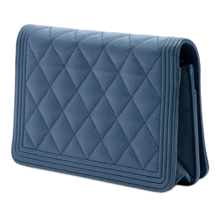 Chanel Matelassé Caviar Boy Wallet on Chain