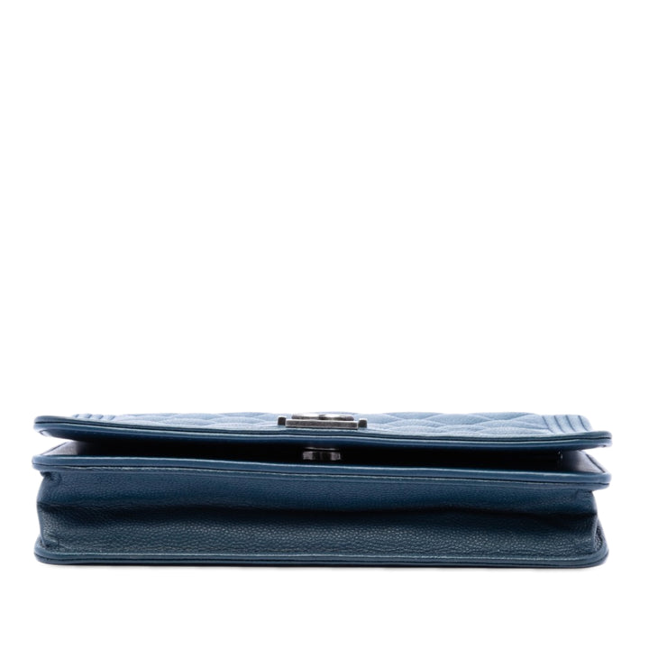 Chanel Matelassé Caviar Boy Wallet on Chain