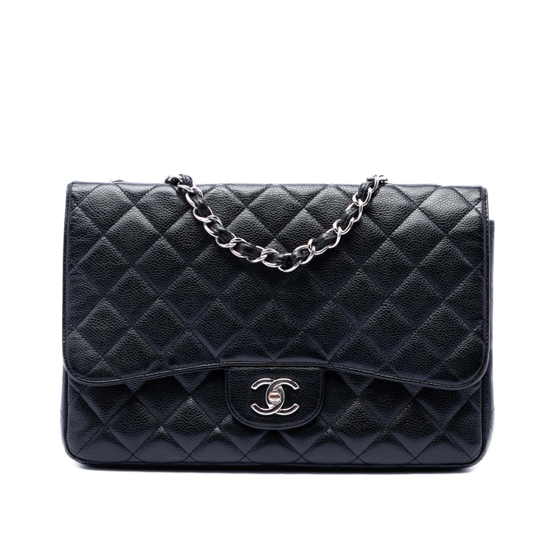 Chanel Classic Rabat simple Jumbo Cuir caviar