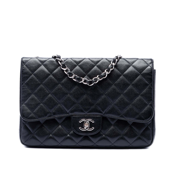Chanel Classic Rabat simple Jumbo Cuir caviar