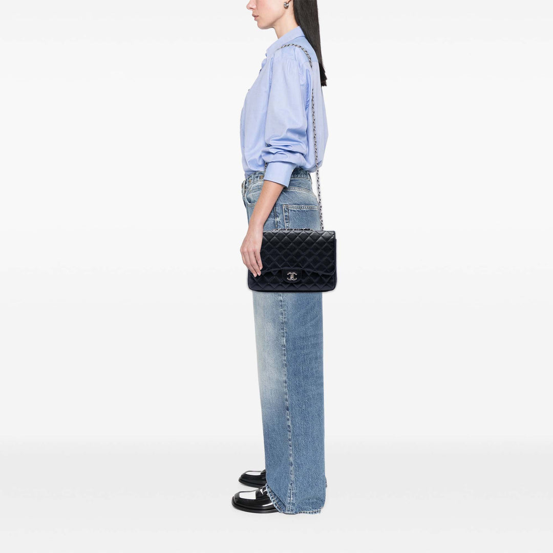 Chanel Classic Rabat simple Jumbo Cuir caviar
