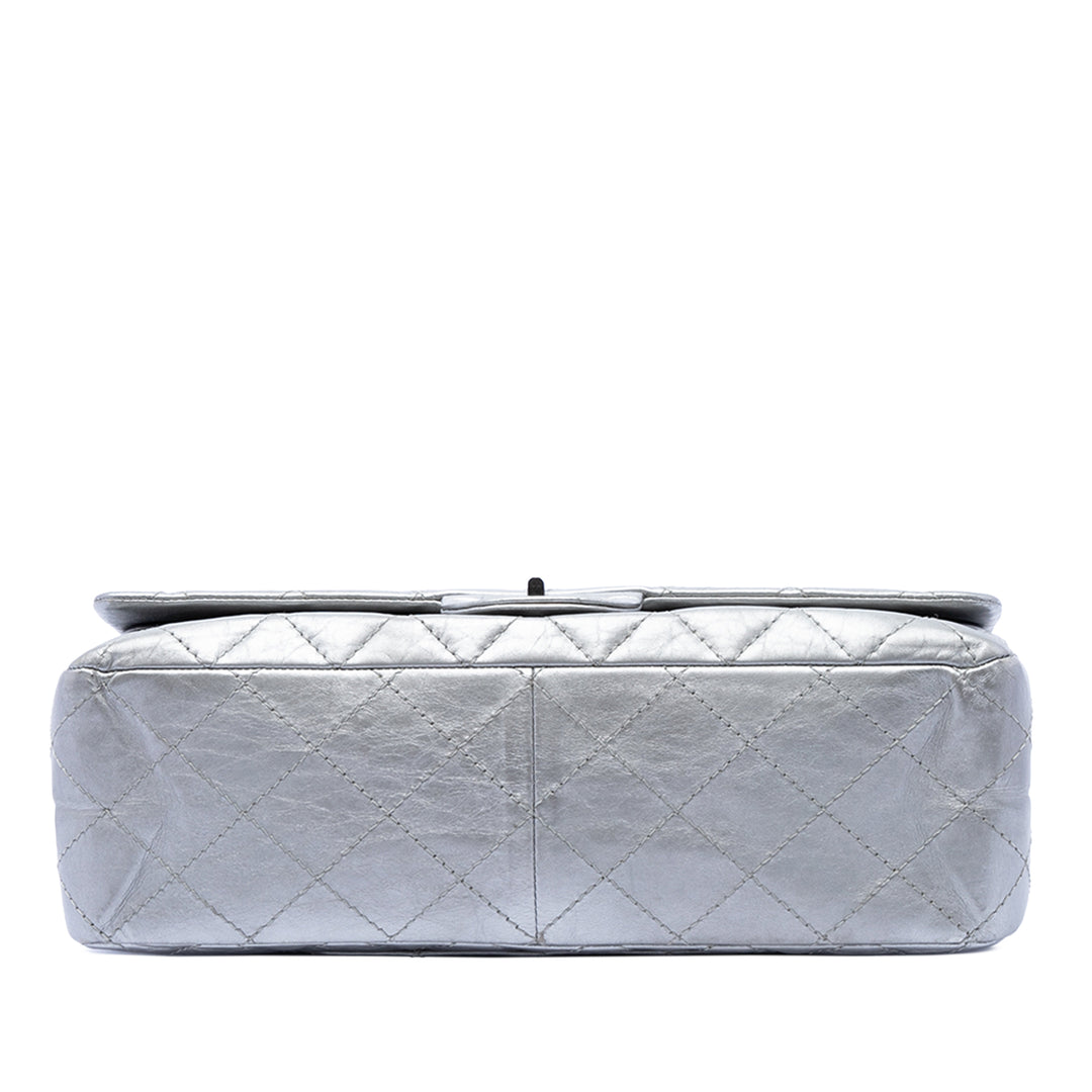 Chanel Matelassé Metallic vieilli Cuir de veau Reissue 2.55 Double rabat 227