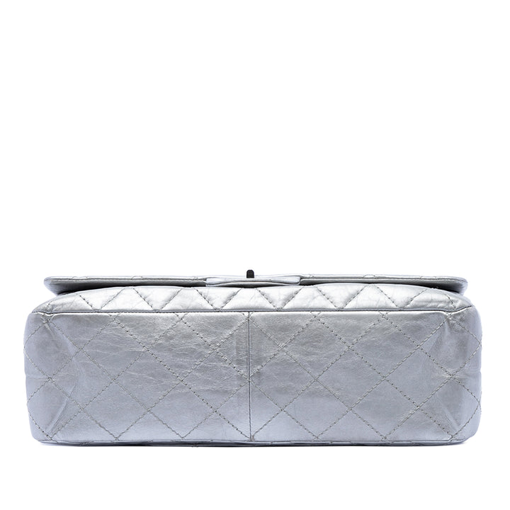 Chanel Matelassé Metallic vieilli Cuir de veau Reissue 2.55 Double rabat 227