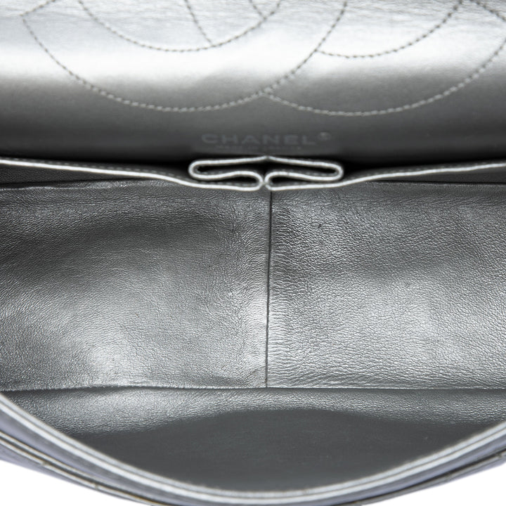 Chanel Matelassé Metallic vieilli Cuir de veau Reissue 2.55 Double rabat 227