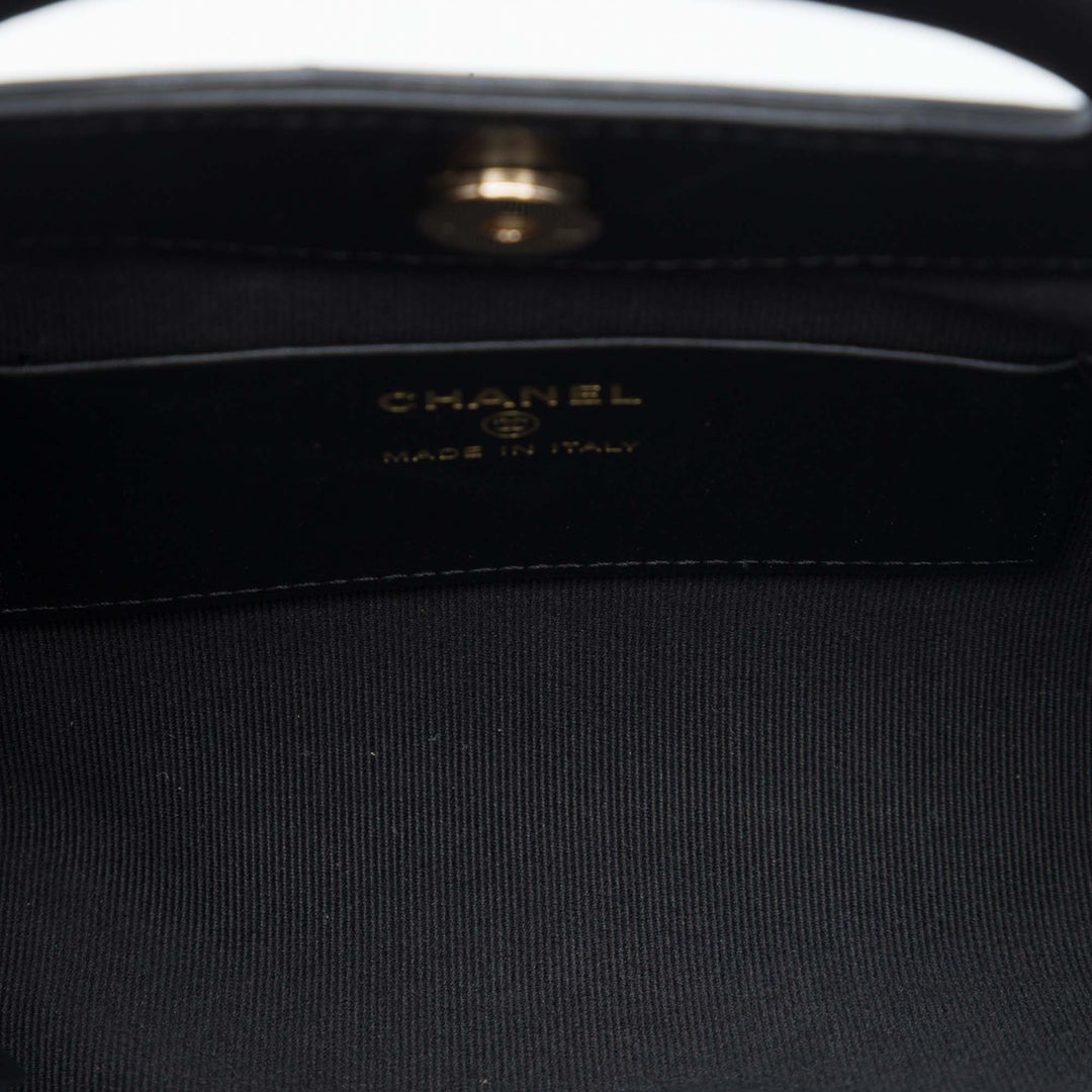 Matelassé Glacé 31 Cabas Nano Cuir de veau Noir