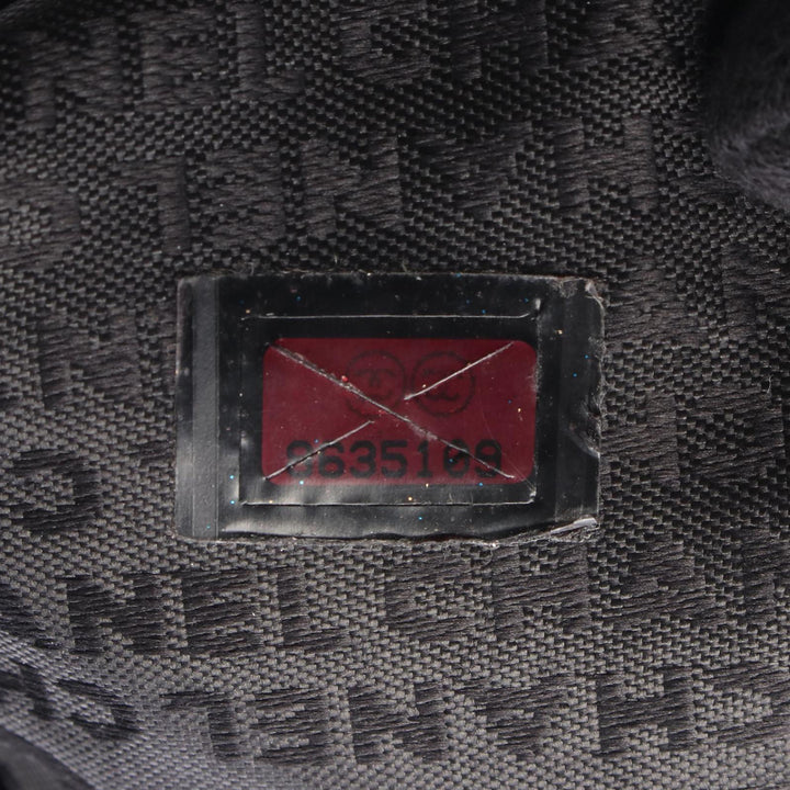 embossé Camellia Logo Cabas Cuir d'agneau Noir