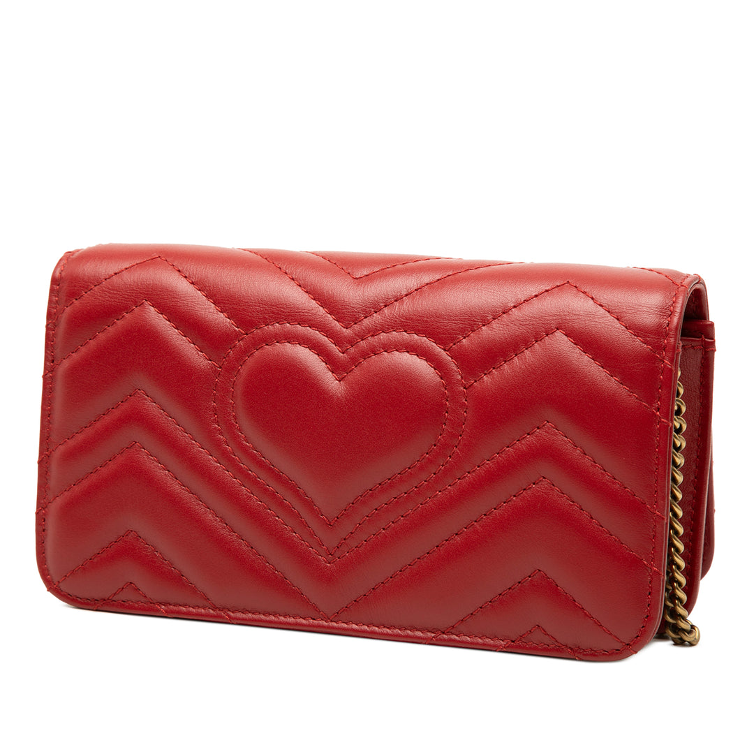 Gucci GG Marmont Matelasse Wallet on Chain Mini Cuir de veau