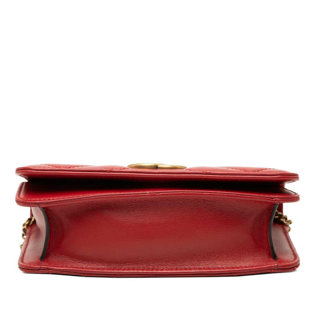Gucci GG Marmont Matelasse Wallet on Chain Mini Cuir de veau