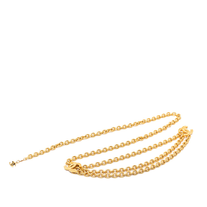 Chanel plaqué Triple CC Chain Belt
