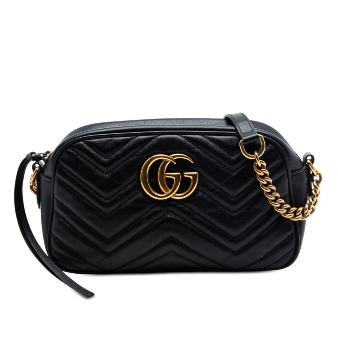 Gucci Small GG Marmont Matelasse Cuir de veau Sac porté croisé