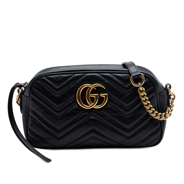 Gucci Small GG Marmont Matelasse Cuir de veau Sac porté croisé