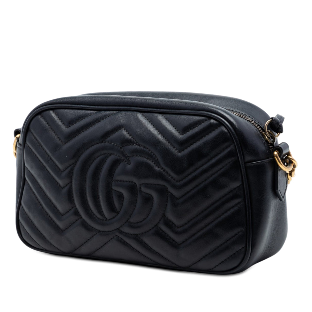Gucci Small GG Marmont Matelasse Cuir de veau Sac porté croisé