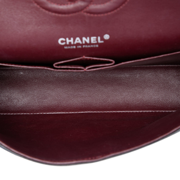 Classic Double rabat Moyen Cuir d'agneau Noir