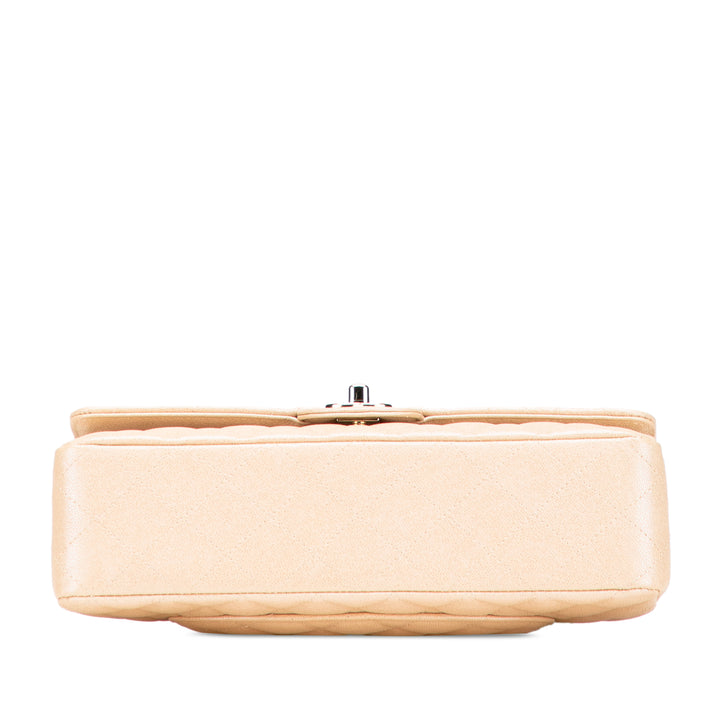 Chanel Medium Classic Iridescent Caviar Double rabat Marron