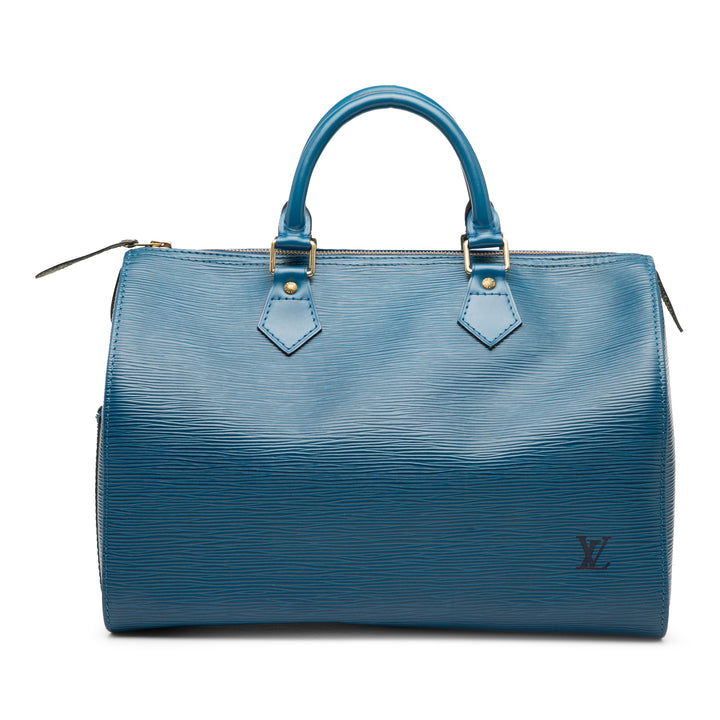 Louis Vuitton Epi Speedy 30 Bleu