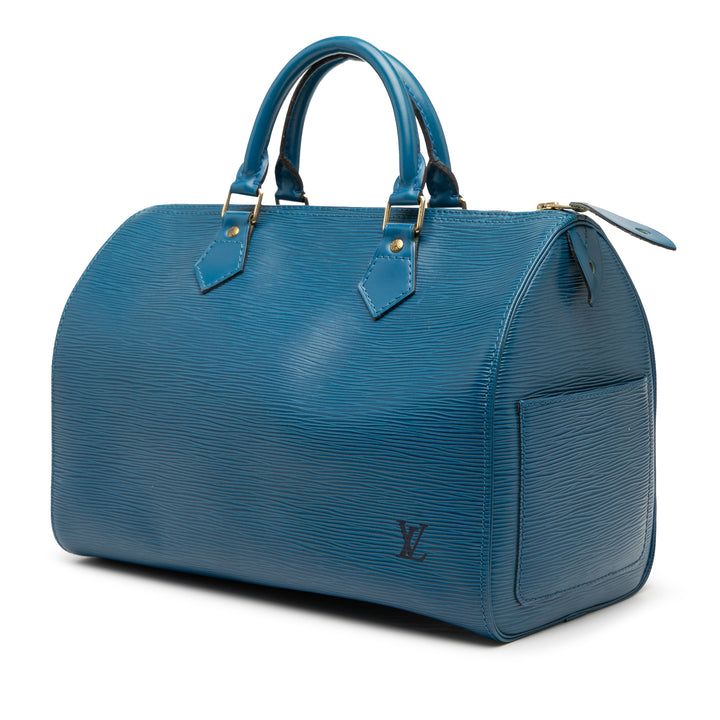 Louis Vuitton Epi Speedy 30 Bleu