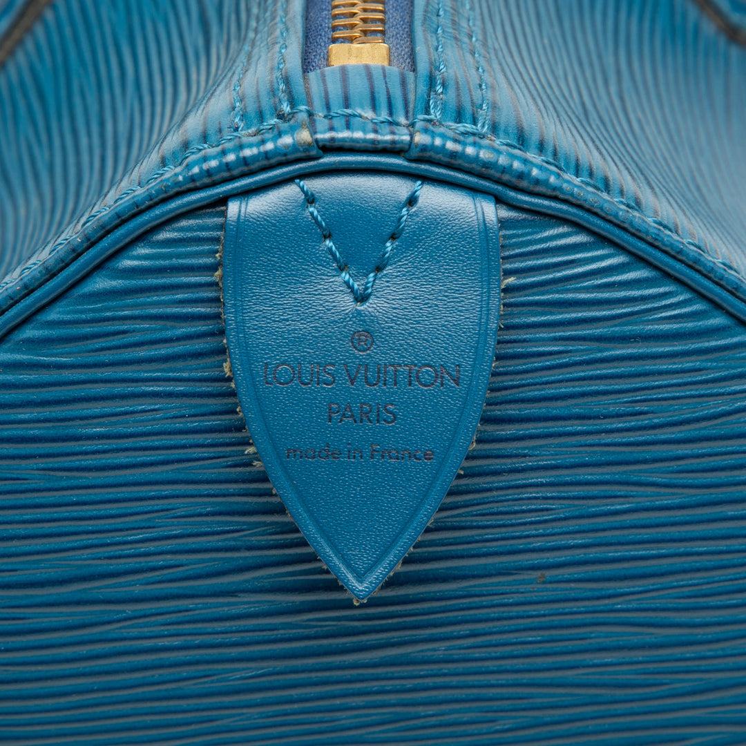 Louis Vuitton Epi Speedy 30 Bleu