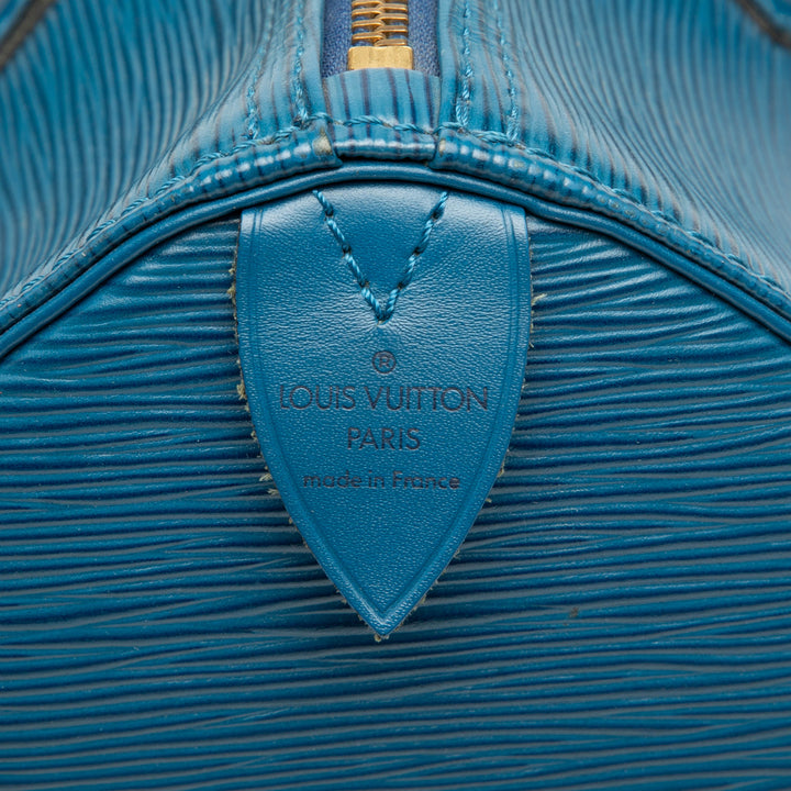 Louis Vuitton Epi Speedy 30 Bleu