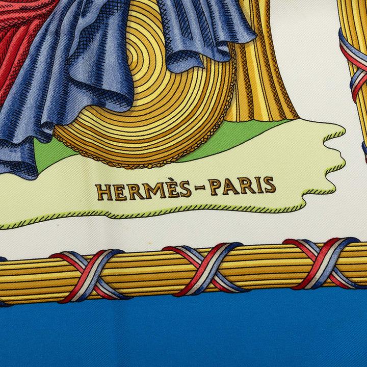 Hermès Republique Francaise Foulard 90 Multi Multicolore