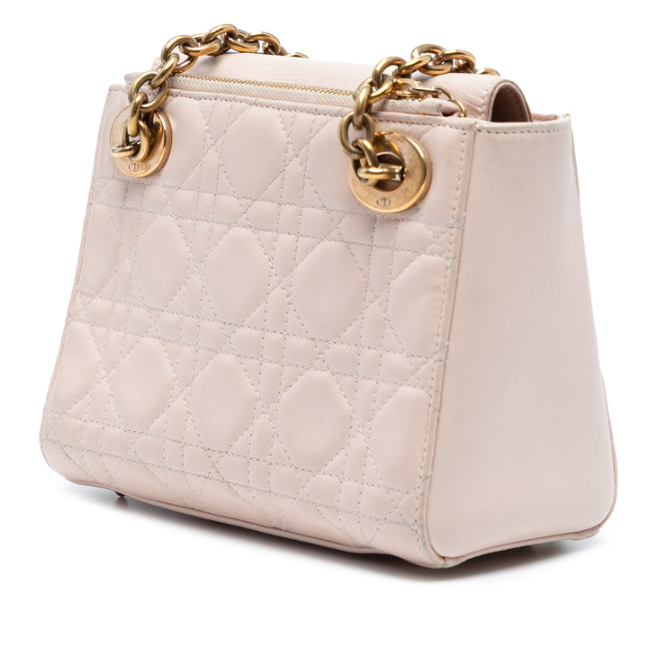Dior Cuir d’agneau Cannage Lady Dior Double Sac à chaîne – GABY PARIS Authentique
