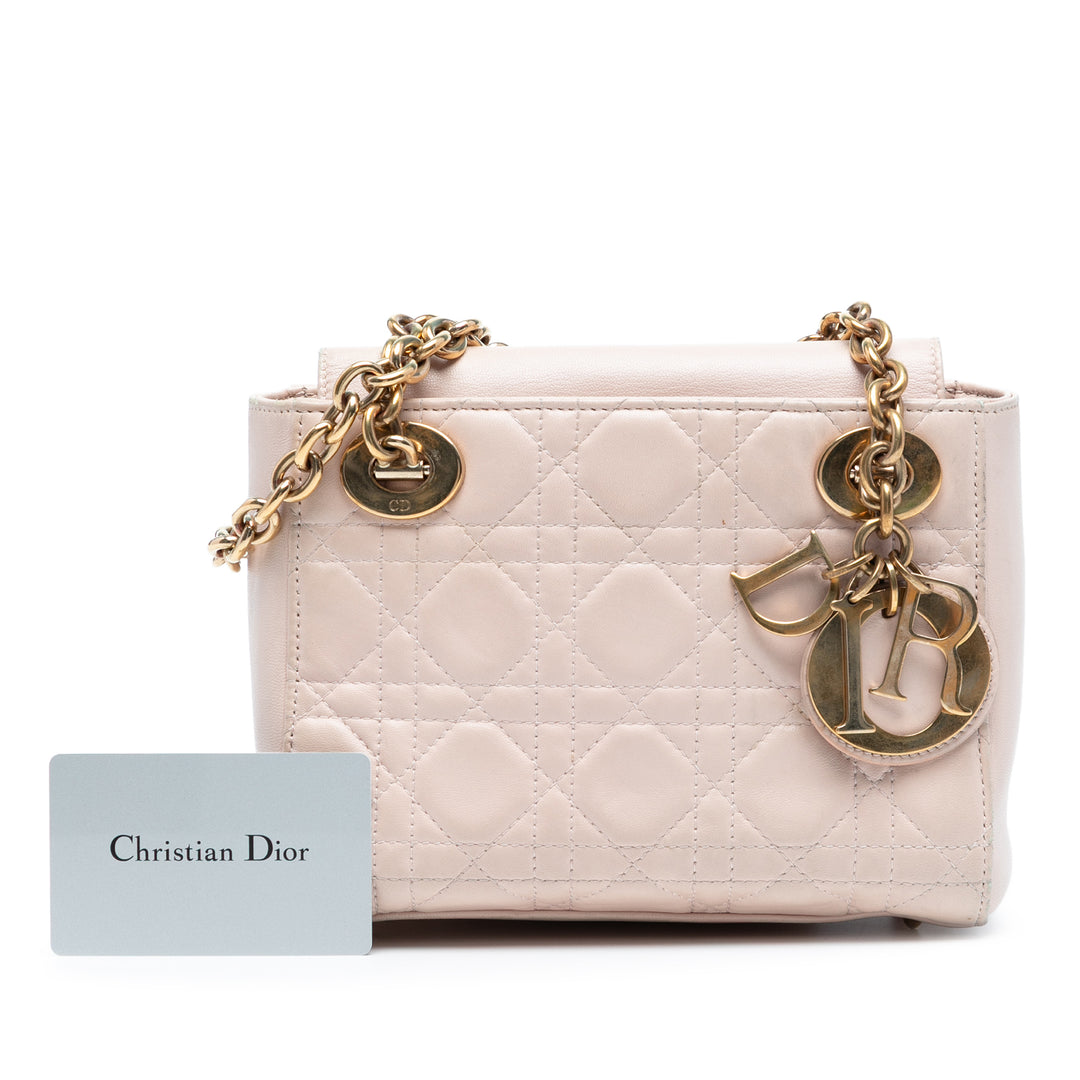 Dior Cuir d’agneau Cannage Lady Dior Double Sac à chaîne – GABY PARIS Authentique