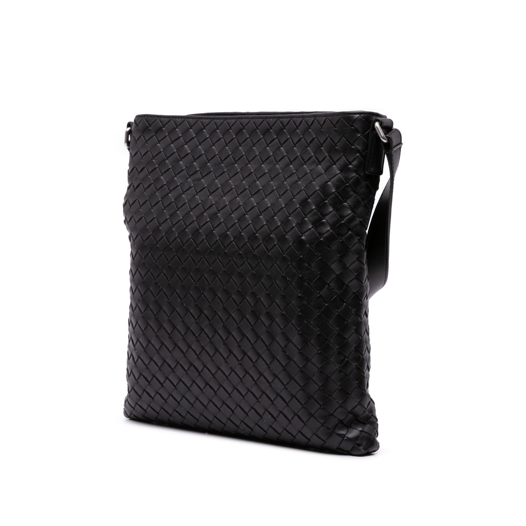 Nappa Intrecciato Crossbody Black - Gaby Paris
