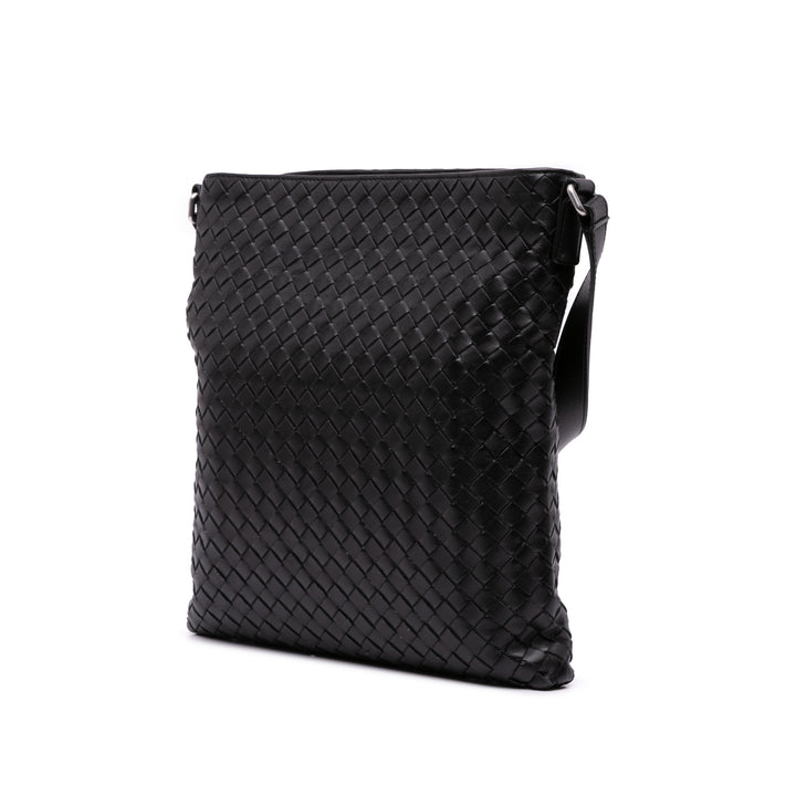Nappa Intrecciato Crossbody Black - Gaby Paris