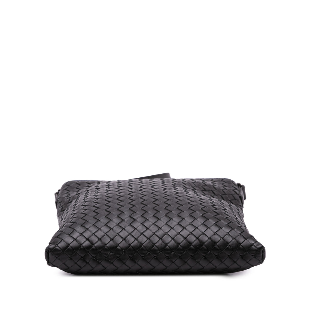 Nappa Intrecciato Crossbody Black - Gaby Paris
