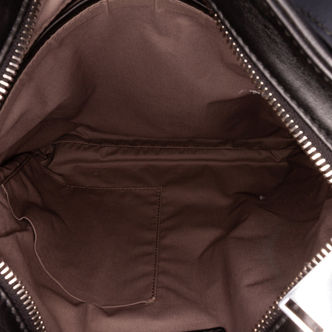 Nappa Intrecciato Crossbody Black - Gaby Paris