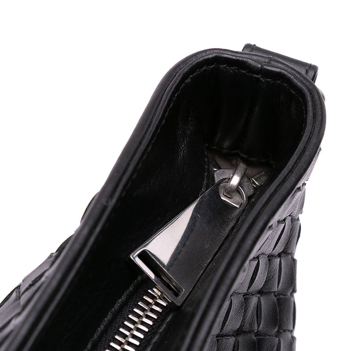 Nappa Intrecciato Crossbody Black - Gaby Paris