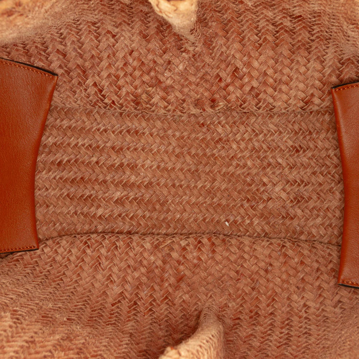 Tissé Hammock Sac Moyen Cuir de veau Marron