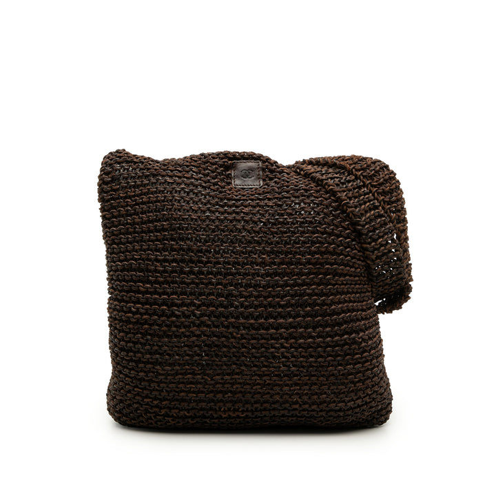 Chanel CC Knitted Cuir de veau Sac bandoulière