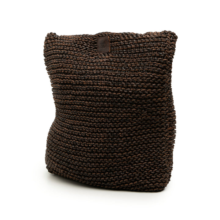 Chanel CC Knitted Cuir de veau Sac bandoulière