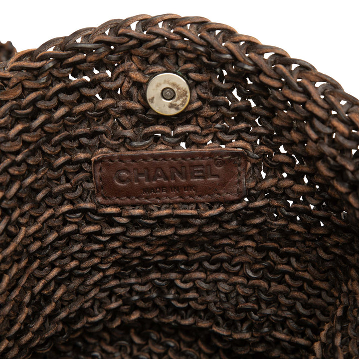 Chanel CC Knitted Cuir de veau Sac bandoulière