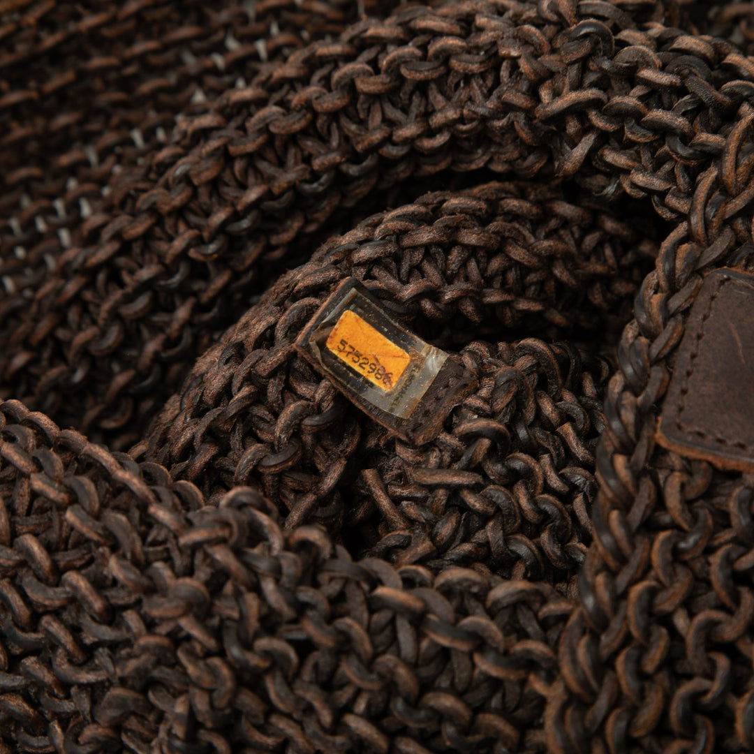Chanel CC Knitted Cuir de veau Sac bandoulière