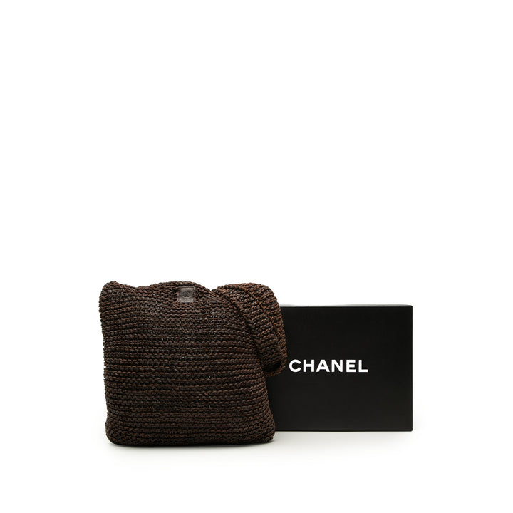 Chanel CC Knitted Cuir de veau Sac bandoulière