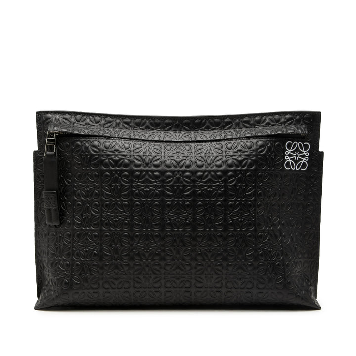 LOEWE embossé Anagram Repeat T Pochette Cuir