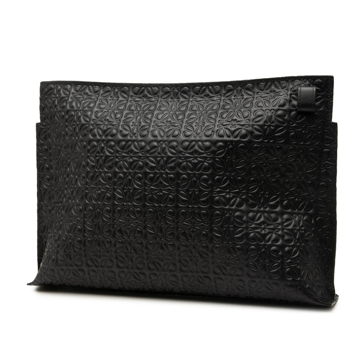LOEWE embossé Anagram Repeat T Pochette Cuir