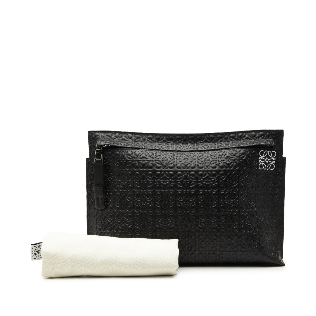 LOEWE embossé Anagram Repeat T Pochette Cuir