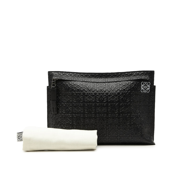 LOEWE embossé Anagram Repeat T Pochette Cuir