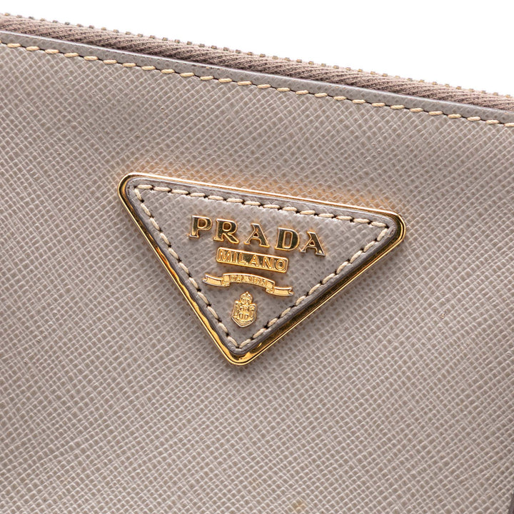 Prada Large Saffiano Lux Galleria Double Zip Cabas