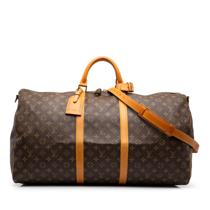Louis Vuitton Keepall Bandouliere 60 Monogram Marron – vue principale – GABY PARIS