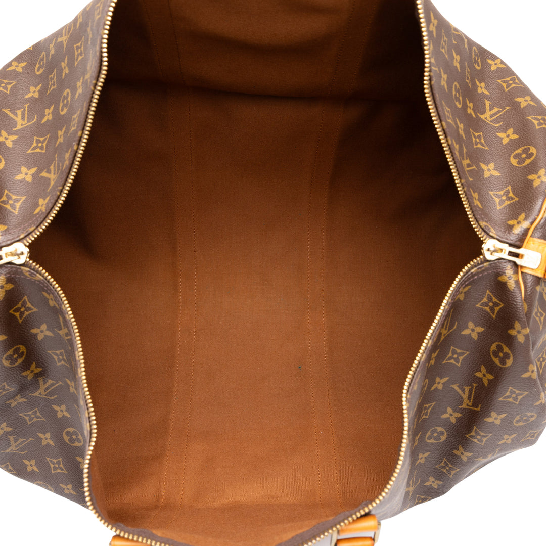 Louis Vuitton Keepall Bandouliere 60 Monogram Marron – vue 4 – GABY PARIS
